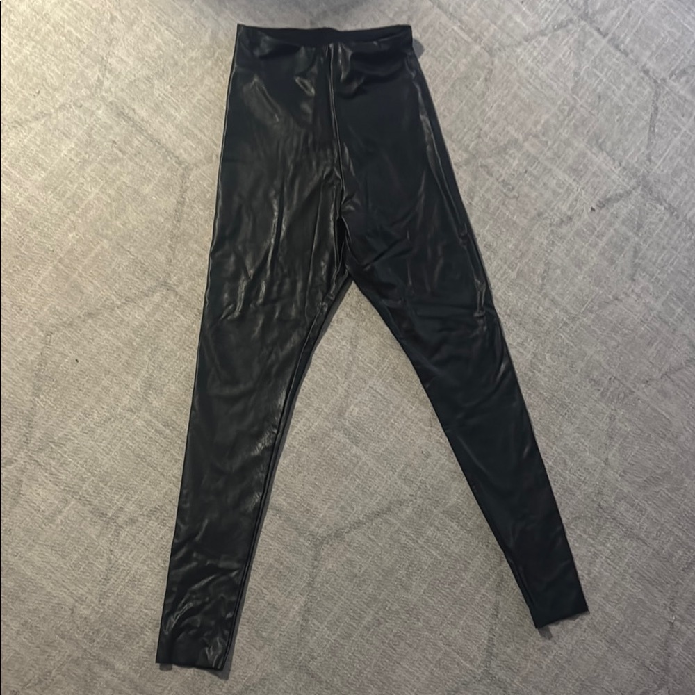 Brand New Black Faux Leather Leggings (Commando Brand)